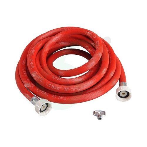 Universeel Sanitair CV Vulslangset 5 Meter, DHZ 545026, Gewapende Slang met 3/4 Wartels en Ontluchtingssleutel Universeel Sanitair CV Vulslangset 5 Meter, DHZ 545026, Gewapende Slang met 3/4 Wartels en Ontluchtingssleutel