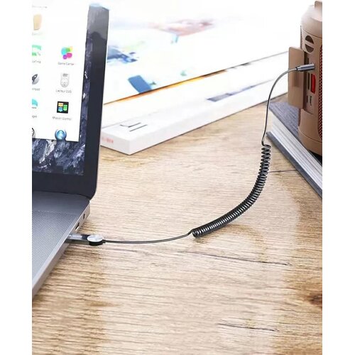 Hoco Hoco In Car Bluetooth Audio Receiver via AUX, Bluetooth 5 0, Met Microfoon en Springkabel