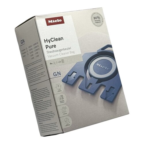 Miele Miele HyClean Pure GN XL Stofzuigerzakken, Geschikt voor Miele GN Modellen, 4 Stuks met 2 Filters