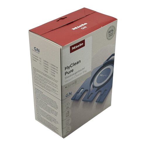 Miele Miele HyClean Pure GN XL Stofzuigerzakken, Geschikt voor Miele GN Modellen, 4 Stuks met 2 Filters