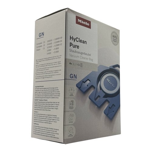Miele Miele HyClean Pure GN XL Stofzuigerzakken, Geschikt voor Miele GN Modellen, 4 Stuks met 2 Filters