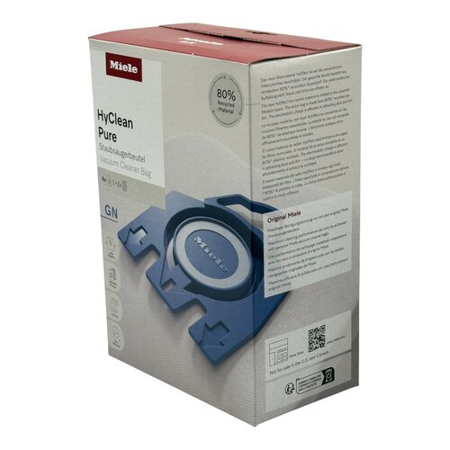 Miele Miele HyClean Pure GN XL Stofzuigerzakken, Geschikt voor Miele GN Modellen, 4 Stuks met 2 Filters