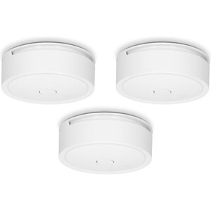 Alecto SA61 3X Draadloze Koppelbare Rookmelder, 3 Pack, Wit