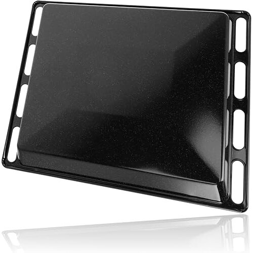 Whirlpool Zwarte Emaille Druippan Bakplaat, Geschikt voor Indesit Whirlpool, C00137834 - 447 x 366 mm