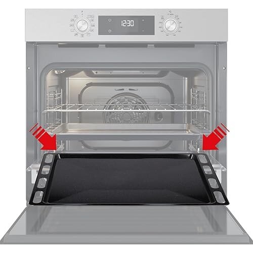 Whirlpool Zwarte Emaille Druippan Bakplaat, Geschikt voor Indesit Whirlpool, C00137834 - 447 x 366 mm