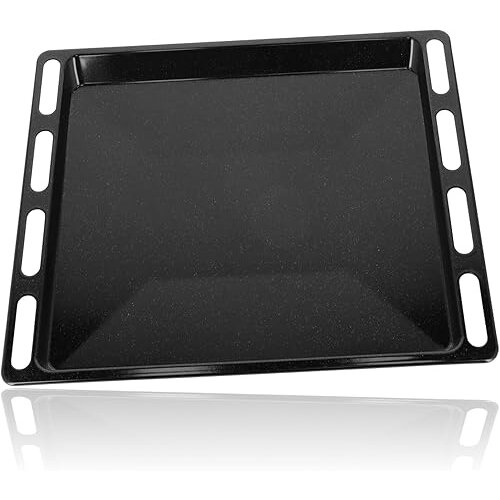 Whirlpool Zwarte Emaille Druippan Bakplaat, Geschikt voor Indesit Whirlpool, C00137834 - 447 x 366 mm
