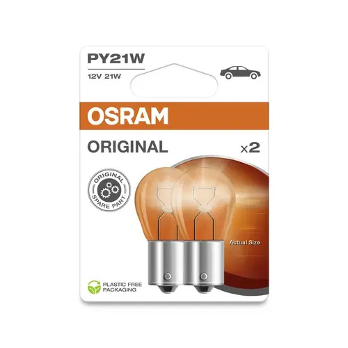 Osram Osram PY21W gloeilamp 12V BAU15s Original Line, 2 stuks