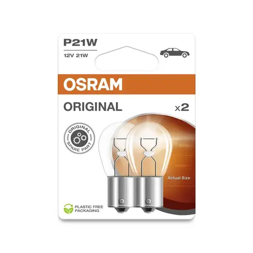 Osram Osram P21W gloeilamp 12V BA15s Original Line, 2 stuks