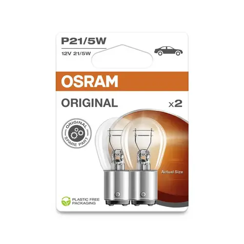Osram Osram P21/5W gloeilamp 12V BAY15d Original Line, 2 stuks