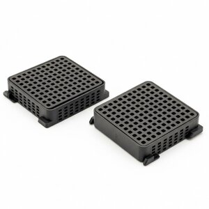 Fixem Fixem koolstoffilter koelkast per 2 stuks 43x43x11 mm, geschikt voor Miele Liebherr 9882429, 9882460, 988246000, 988246001, 9096989, 909698900, 988242900, 744021-00 fresh air anti geur filter