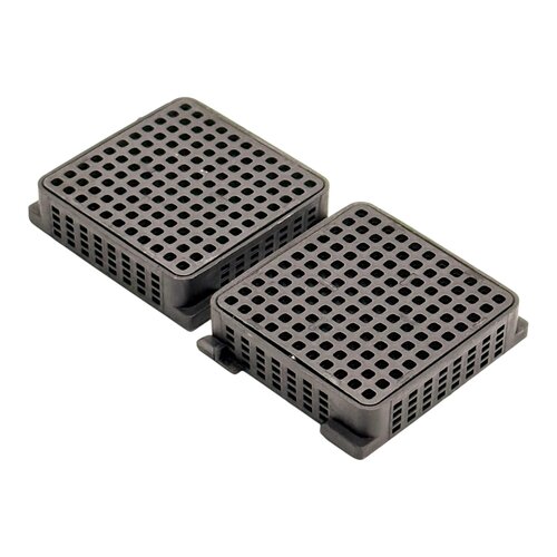 Fixem Fixem koolstoffilter koelkast per 2 stuks 43x43x11 mm, geschikt voor Miele Liebherr 9882429, 9882460, 988246000, 988246001, 9096989, 909698900, 988242900, 744021-00 fresh air anti geur filter