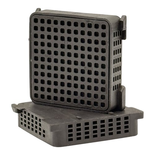 Fixem Fixem koolstoffilter koelkast per 2 stuks 43x43x11 mm, geschikt voor Miele Liebherr 9882429, 9882460, 988246000, 988246001, 9096989, 909698900, 988242900, 744021-00 fresh air anti geur filter