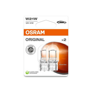 Osram Osram W21W 12V Gloeilamp W3x16d Original Line, 21W, 2 stuks