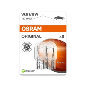 Osram Osram W21/5W 12V Gloeilamp W3x16q Original Line, 21/5W, 2 stuks