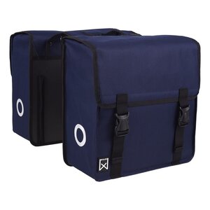 Willex Willex Basic Dubbele Shopper XXL, 46L, Blauw, Dubbele Fietstas Boodschappentas Waterafstotend Polyester