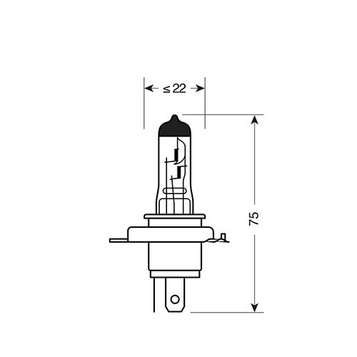 Lampa Lampa H4 Halogeen Lamp 12V 60/55W, P43t, Autolamp Koplamp Verlichting