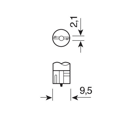 Lampa Lampa T10 W5W lamp rood 12V 5W, wedge base W2 1x9,5d autolamp rood, 2 stuks