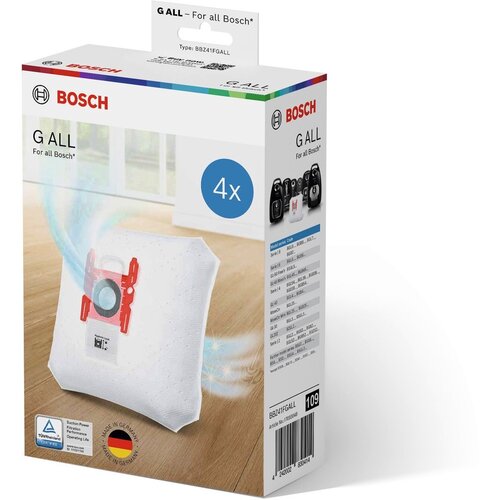 Bosch Stofzuigerzakken Type G ALL, geschikt voor Bosch BBZ41FGALL, 4 stuks