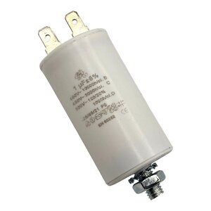 Merkloos Condensator - Aanloop - 1 uF - Max. 450V, Aarde