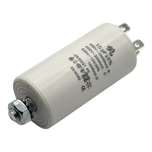 Universeel Condensator - Aanloop - 15 uF (Max. 450V, Aarde)