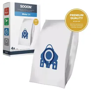 SQOON Stofzuigerzakken geschikt voor Miele G/N 3D Pro, 4 stuks + filter, vervanger voor 9917730