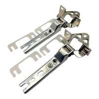 Fixem 2x koelkast scharnier, 4x plaatjes, geschikt voor Miele Bosch Siemens, 00268699, 00268698, 5554870 scharnier voor deur inbouw