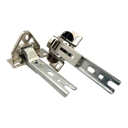 Fixem Fixem 2x koelkast scharnier, 4x plaatjes, geschikt voor Miele Bosch Siemens, 00268699, 00268698, 5554870 scharnier voor deur inbouw