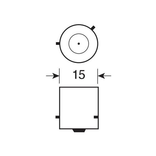 Lampa Enkel filament lamp 12V 21W BAU15s, amber, 2 stuks