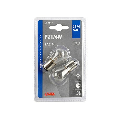 Lampa Dubbel filament lamp 12V 21/4W, BAZ15d, set van 2