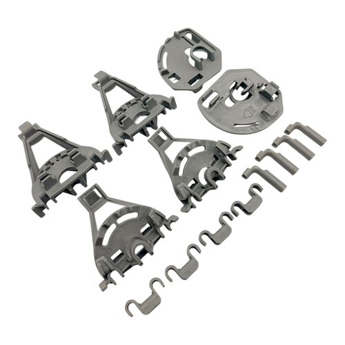 Fixem Fixem bevestigingsset onderkorf vaatwasser, geschikt voor Bosch Siemens 00418675 - vaatwasser korf mand houder voor borden - 1 set