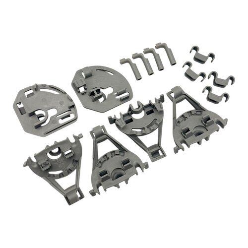 Fixem Fixem bevestigingsset onderkorf vaatwasser, geschikt voor Bosch Siemens 00418675 - vaatwasser korf mand houder voor borden - 1 set