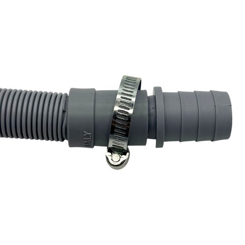 Fixem Fixem afvoerslang 1,5m wasmachine vaatwasser, geschikt voor 19mm 21mm ssnsluitingen - verlengslang afvoer slang met bocht en klemmen en verleng adapter - Geschikt voor alle merken