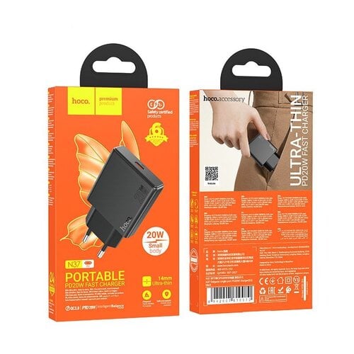 Hoco Hoco USB C snellader 20W PD PPS QC3.0, wandoplader USB C - fast charger iPhone Samsung oplader USB C