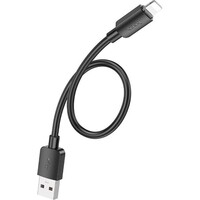 Hoco X96 Lightning kabel 0,25m zwart, geschikt voor iPhone iPad - USB naar Lightning laadkabel 12W 2,4A kort