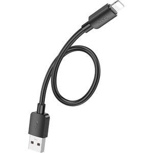 SecondLife Inkjets Hoco X96 Lightning kabel 0,25m zwart, geschikt voor iPhone iPad - USB naar Lightning laadkabel 12W 2,4A kort