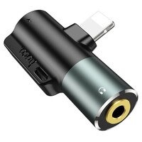 Hoco Lightning naar 3 5mm audio adapter met opladen