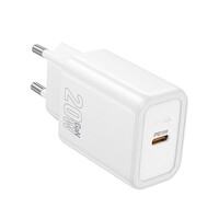 Hoco USB C snellader 20W wit, geschikt voor iPhone Samsung USB C - PD QC3.0 oplader adapter N60