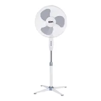 EDM staande ventilator wit 45W Ø40cm verstelbaar 3 standen - ventilator met zwenkfunctie stille ventilator 60dB
