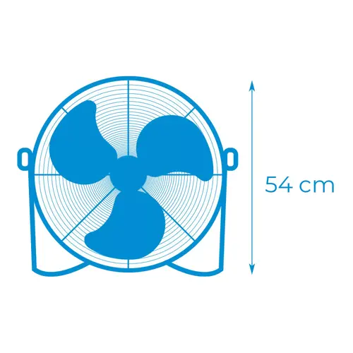 EDM EDM industriële vloerventilator 45 cm 100W zwart, ventilator 3 standen 5340 m3 - krachtige vloer ventilator metaal verstelbaar