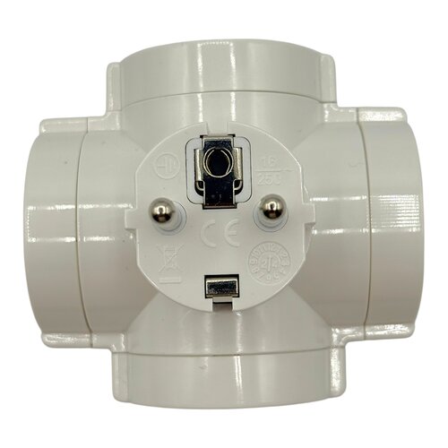EDM EDM stekkerdoos 4-voudig wit 16A 250V, 2P+T zij ingang - verdeelstekker adapter stopcontact splitter