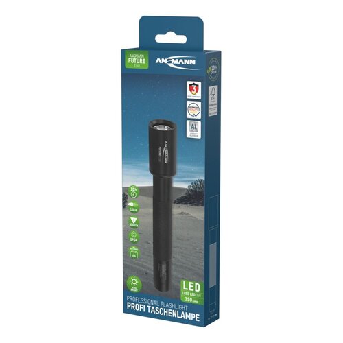Ansmann ANSMANN LED zaklamp Future T150 150 lumen, batterij zaklamp AA - krachtige zaklamp IP54 waterdicht met polsband