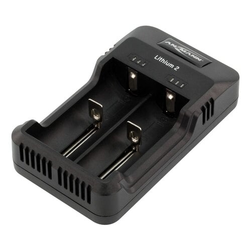 Ansmann ANSMANN Lithium 2 batterijlader Li-ion AA AAA, geschikt voor 18650 26650 - universele oplader 2 slots USB