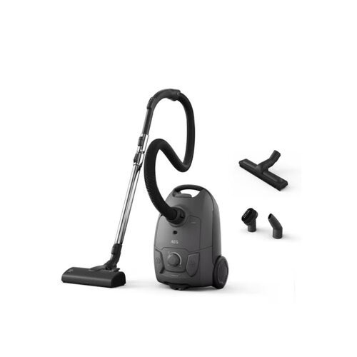 AEG AEG stofzuiger met zak AB51C2DG zwart antraciet 650W - krachtige stofzuiger H12 filter 12m bereik