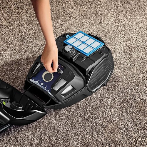 AEG AEG stofzuiger VX6-2-OKOX met zak zwart 800W - stille energiezuinige stofzuiger parket tapijt PowerFlow