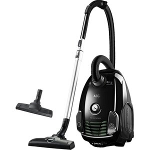 AEG AEG stofzuiger VX6-2-OKOX met zak zwart 800W - stille energiezuinige stofzuiger parket tapijt PowerFlow