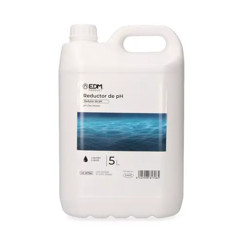 EDM PH verlagend middel zwembad 5 liter - vloeibare pH minus zwembad water correctie pH waarde