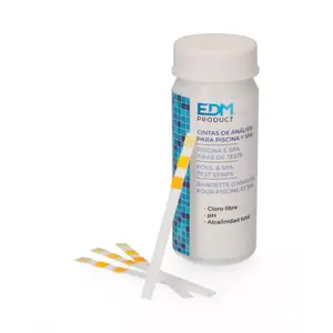 EDM Teststrips zwembad spa 3 in 1, chloor pH alkaliteit 50 stuks - water test strips zwembad spa tester