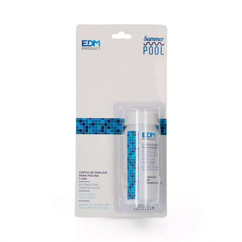 EDM Teststrips zwembad spa 3 in 1, chloor pH alkaliteit 50 stuks - water test strips zwembad spa tester
