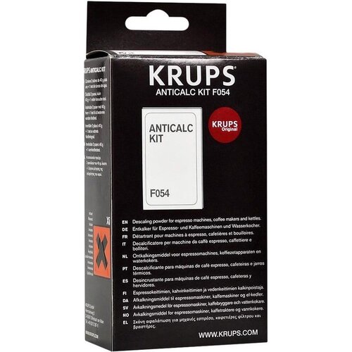 Krups Krups ontkalker set F054 + PH strip espresso, geschikt voor koffiemachine - ontkalkingspoeder koffiezetapparaat waterkoker