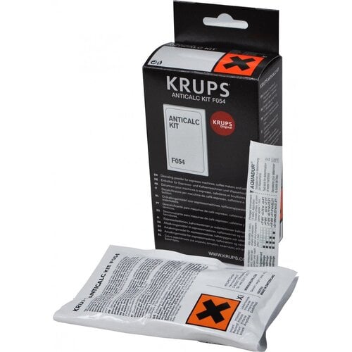 Krups Krups ontkalker set F054 + PH strip espresso, geschikt voor koffiemachine - ontkalkingspoeder koffiezetapparaat waterkoker